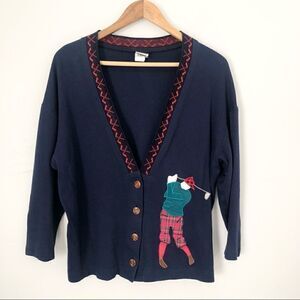 Vintage golf tee shirt cardigan